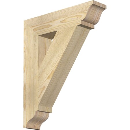 Ekena Millwork Traditional Traditional Rough Sawn Bracket, Douglas Fir, 4"W x 18"D x 22"H BKT04X18X22TRA01RDF